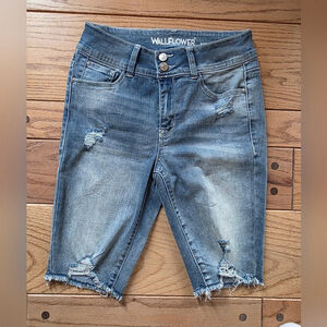 Wallflower Ripped Blue Denim Shorts NWOT
